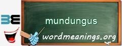 WordMeaning blackboard for mundungus